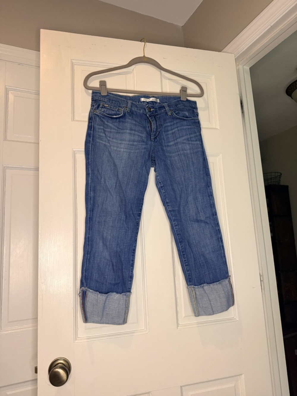 Joe's Jeans Mid Blue Cropped Roll-Cuff Jeans